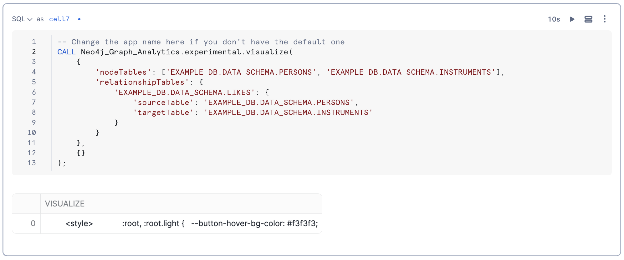 Calling `experimental.visualize`